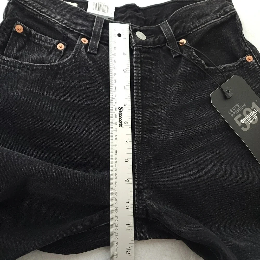 Levi's 501 Studded Cropped Jeans - Picture 6 of 8
